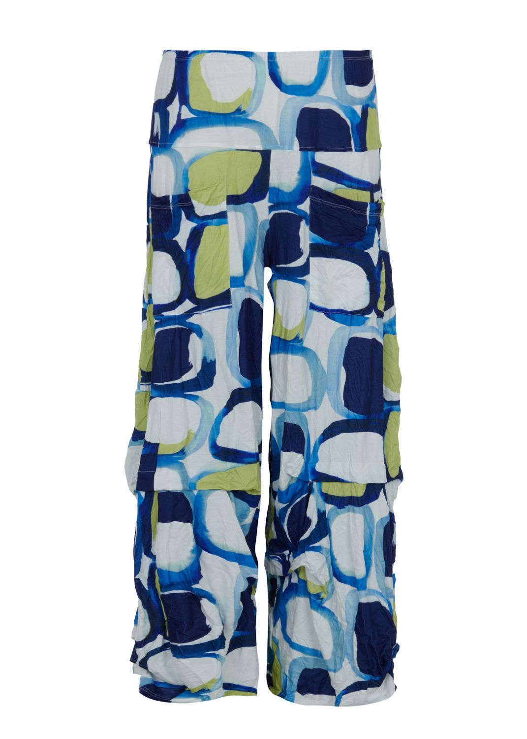 Kozan By Wild Curves: Crinkle Wide Leg Pants In Tile