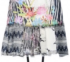 Save The Queen: Fly Me Away In Silk Knee-Length Skirt