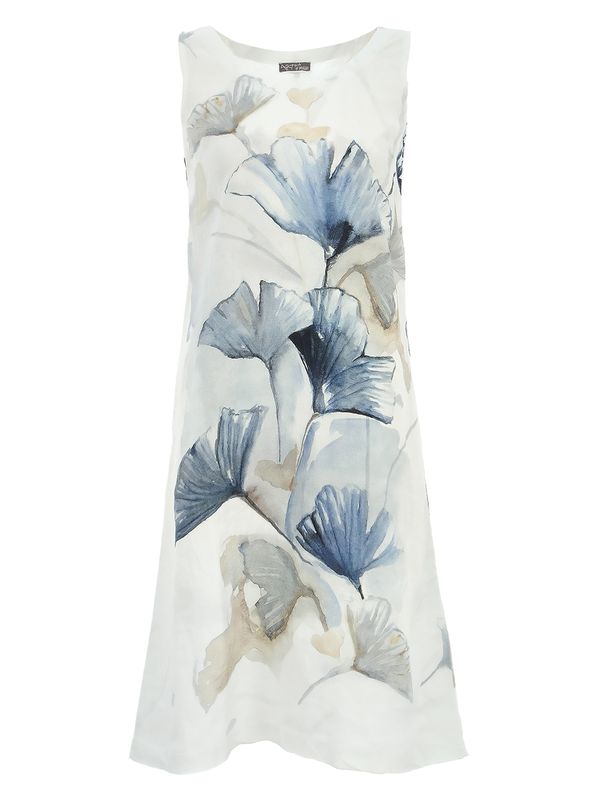 Dolcezza By Wild Curves: Indigo Melody Linen Dress (25792)