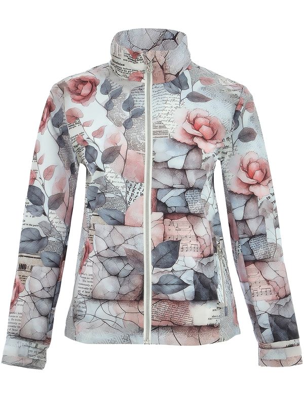 Dolcezza By Wild Curves: Quiet Rose Art Rain Jacket
