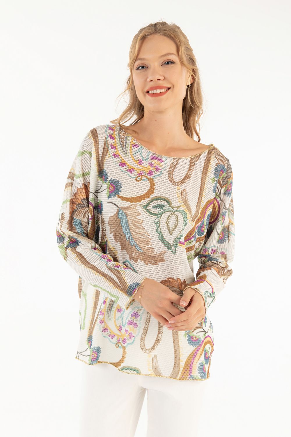 Isle Apparel By Wild Curves: Gardenia Summer Sweater Jumanji