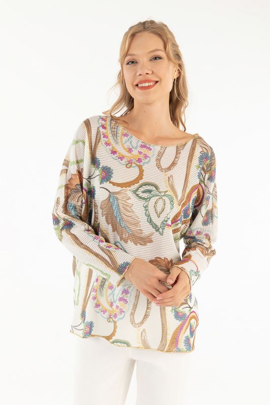 Isle Apparel By Wild Curves: Gardenia Summer Sweater Jumanji