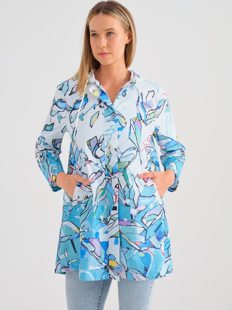 Dolcezza By Wild Curves: Half Moon Morning Waterproof Hooded Raincoat