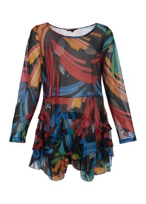 Kozan By Wild Curves: Mavis Tunic In Blaze (SH-4453)