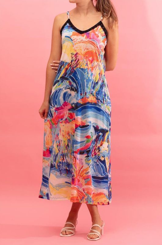Maloka: Isle Of Beauty Maxi Slip Dress Maloka: Isle Of Beauty Maxi Slip Dress