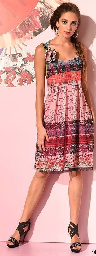 Eroke Italy: Pink Sangria Pleated Dress SOLD OUT