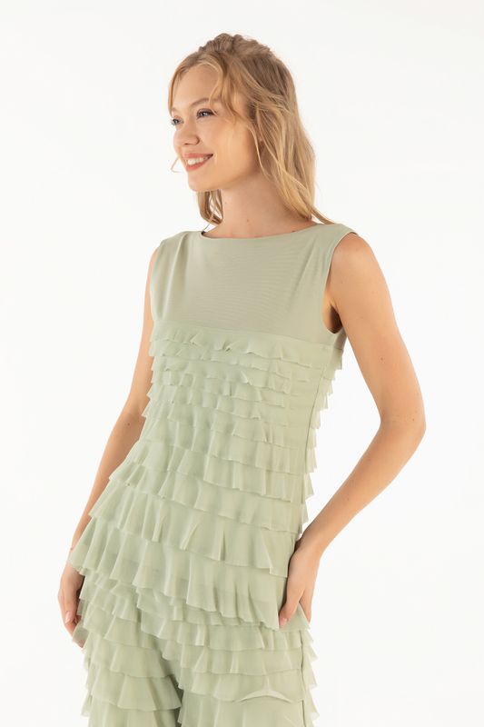 Isle Apparel By Wild Curves: Miramar Top In Sea Foam & Sorbet Mesh Isle Apparel By Wild Curves: Miramar Top In Sea Foam & Sorbet Mesh