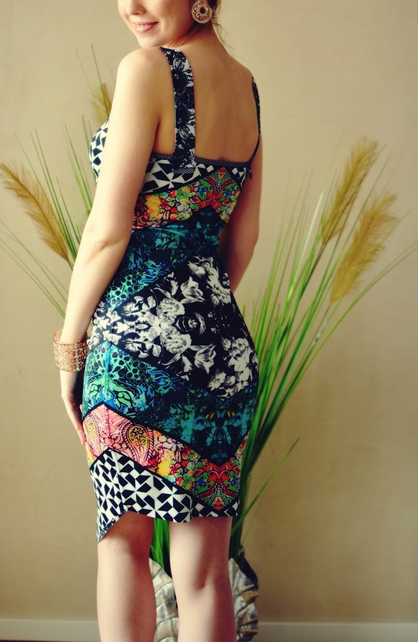 Eroke Italy: Orange Rose Asymmetrical Sheath Dress SOLD OUT