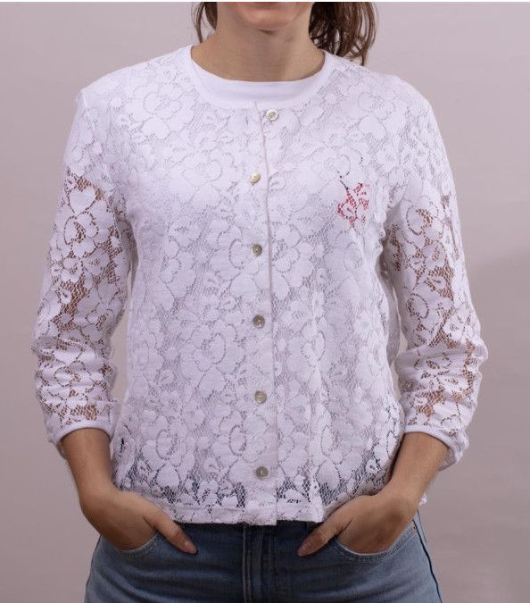 Maloka: Flower Petal Lace Cardigan