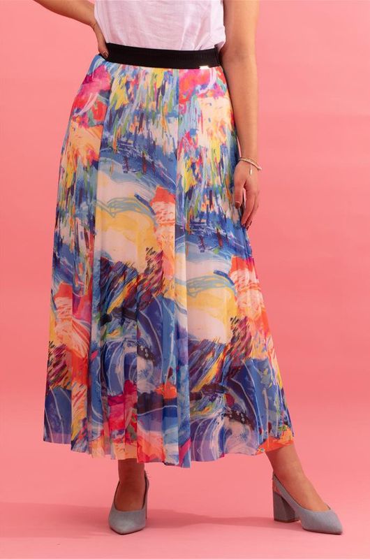 Maloka: Isle Of Beauty Mesh Overlay Maxi Skirt