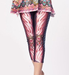 IPNG: Asymmetrical Baby Rose Jeweled Midi Legging SOLD OUT