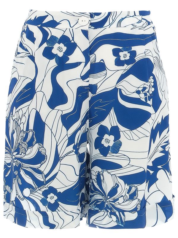 Dolcezza by Wild Curves: Blue Lotus Art Shorts (25151)