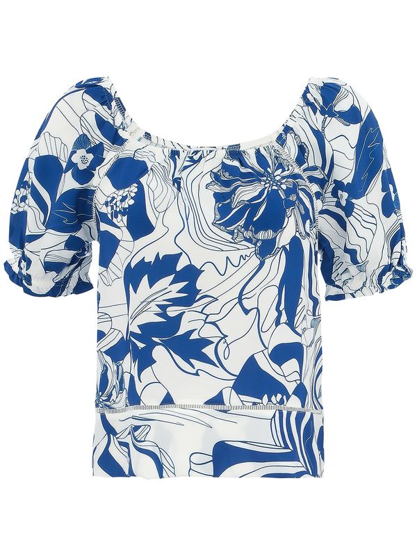 Dolcezza by Wild Curves: Blue Lotus Off Shoulder Top (25154)