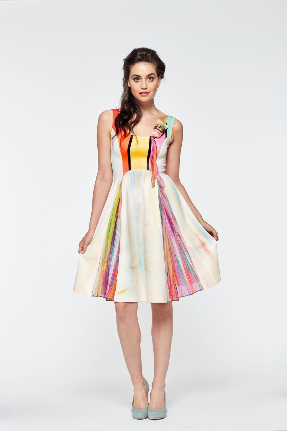 IPNG: Painted Bodice 3-D Color Block Dress SOLD OUT