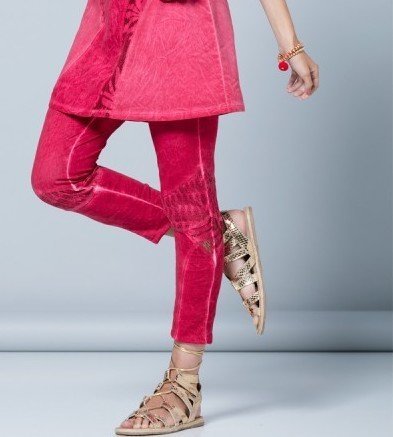 Maloka: Brushed Cotton Midi Palm Tree Legging SOLD OUT