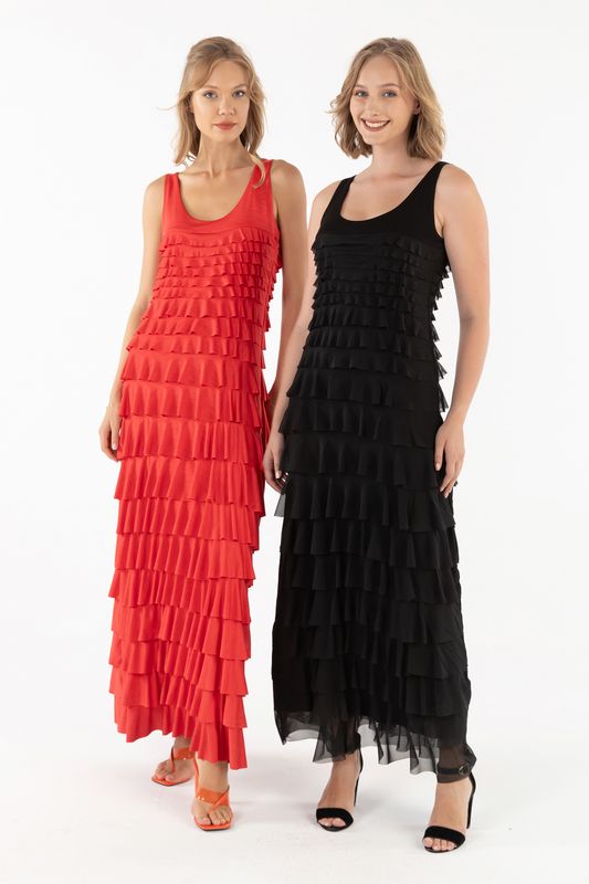 Isle Apparel By Wild Curves: Merit Mesh Maxi Dress In Aqua