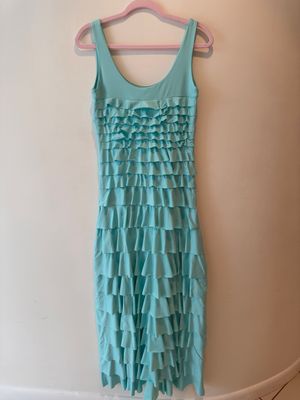 Isle Apparel By Wild Curves: Merit Mesh Maxi Dress In Aqua