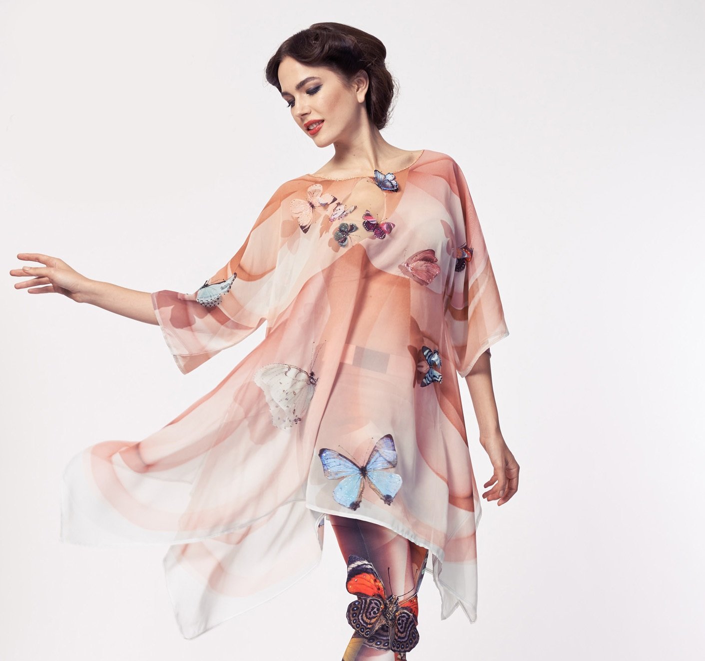 IPNG: Stunning Butterfly Asymmetrical Long Free Flow Tunic SOLD OUT