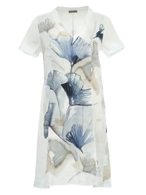 Dolcezza By Wild Curves: Indigo Melody Linen Dress (25793)