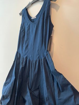 Luna Luz: Corset Dress With Ties In Navy