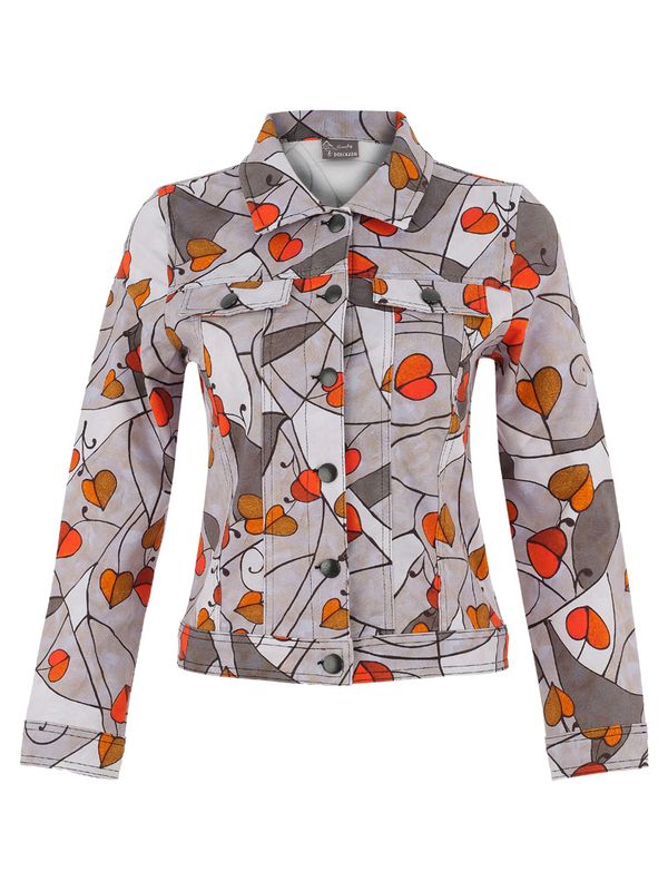 Dolcezza By WIld Curves: Albero Della Vita Art Soft Denim Jacket Dolcezza By WIld Curves: Albero Della Vita Art Soft Denim Jacket