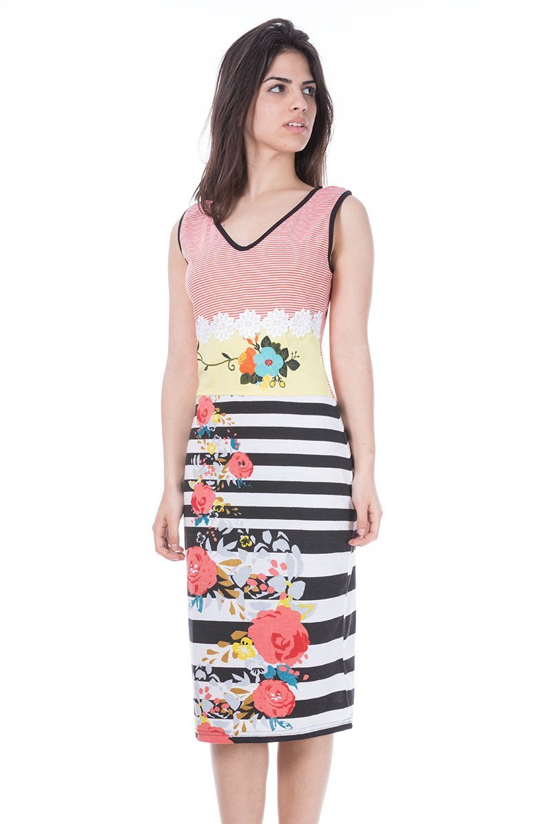 Savage Culture: Raining Rose Petals Arabesque Midi Sundress Antoine