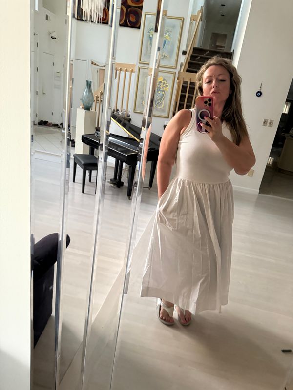 Luna Luz: Piazza Tank Dress In White