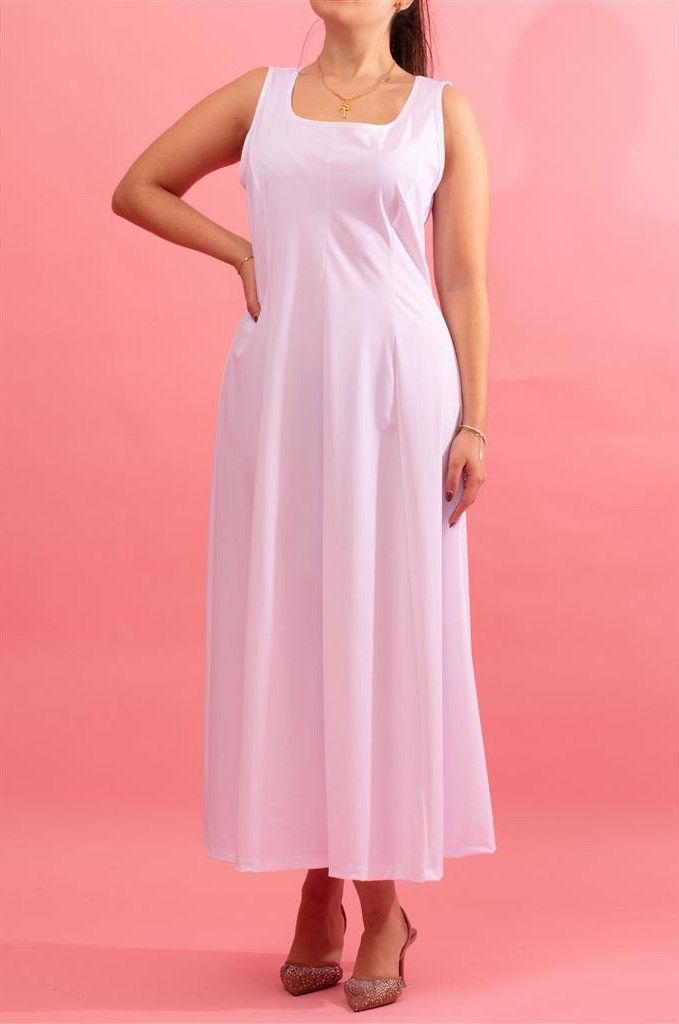 Maloka: Lush Viridescent Maxi Dress In White