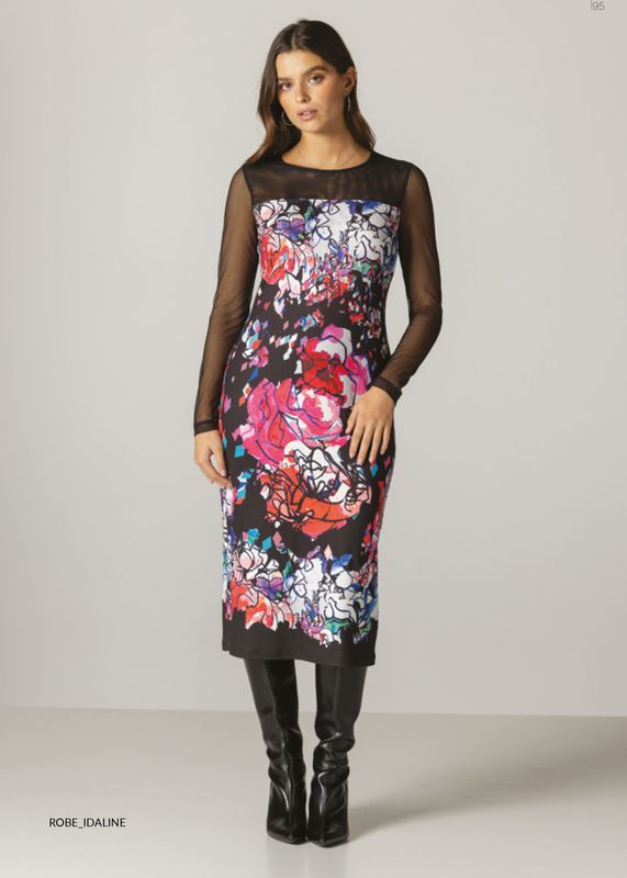 Maloka: Amour Roses Art Fitted Dress