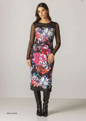 Maloka: Amour Roses Art Fitted Dress