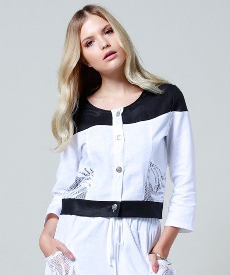 Maloka: Color Block Embroidered Linen Short Jacket (Many Colors!)
