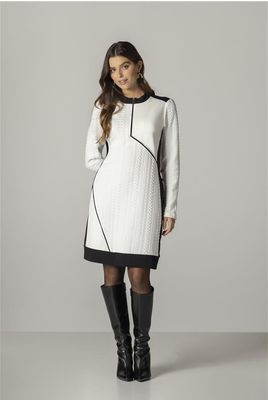 Maloka: Two-Tone Quilted Dress