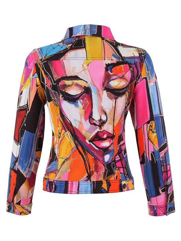 Dolcezza By Wild Curves: Baisti Face Soft Denim Art Jacket