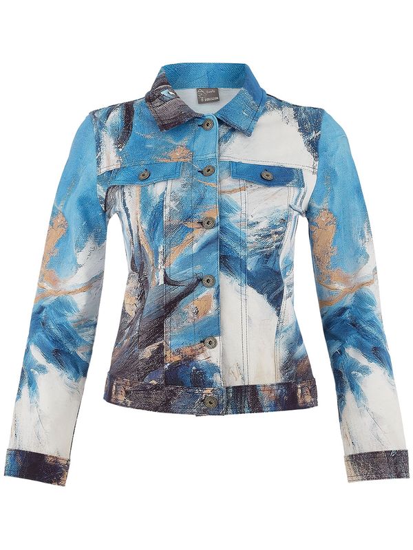 Dolcezza By Wild Curves: The Storm Soft Denim Art Jacket (75677)