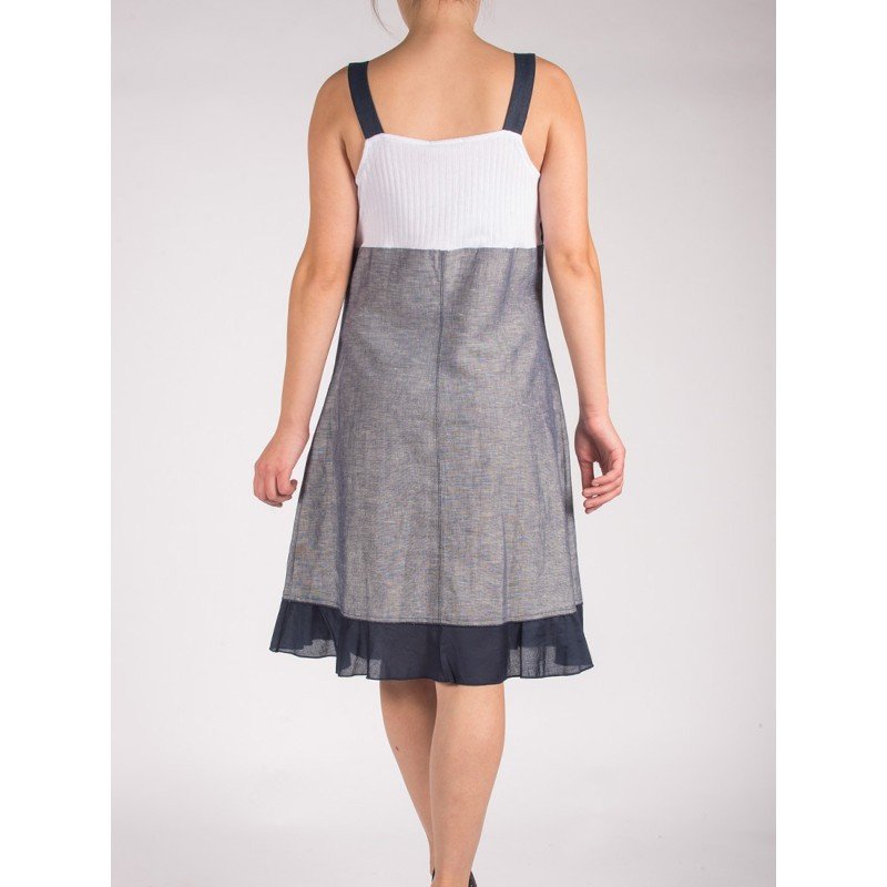 Maloka: Linen Denim Rosette Dress/Tunic (3 Left!)