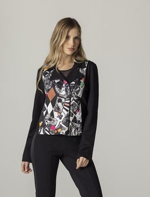 Maloka: Red Queen Card Zip Jacket  Front