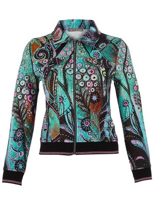 Dolcezza By Wild Curves: Enchanted Island Art Zip Jacket (75729) Front