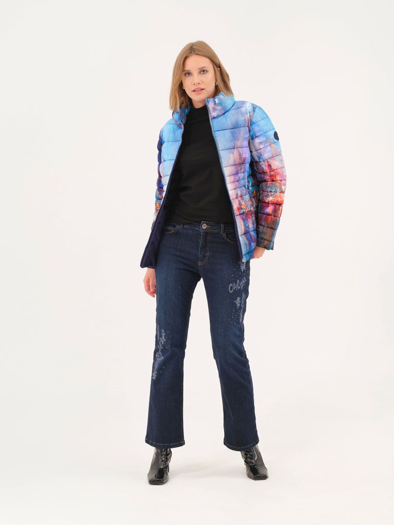 Dolcezza By Wild Curves: The Blue City Padded Coat (75838)