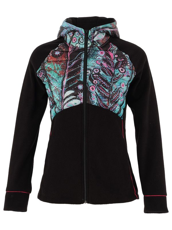 Dolcezza By Wild Curves: Enchanted Island Art Jacket Hoodie Front