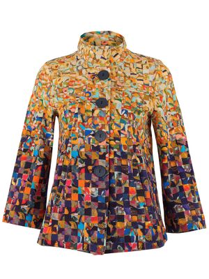 Dolcezza By Wild Curves: Rubble Art Flared Jacket Front