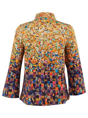 Dolcezza By Wild Curves: Rubble Art Flared Jacket Back