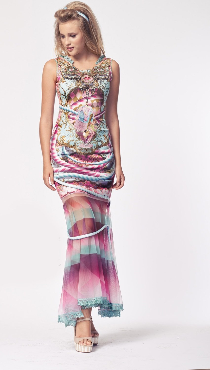 IPNG: Mixed Media Mermaid Tulle Illusion Dress SOLD OUT