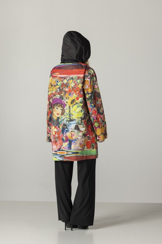 Maloka: Garden Artist Raincoat Back 