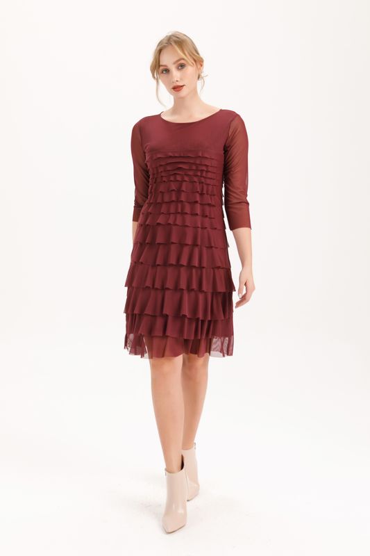 Isle Apparel By Wild Curves: Cha Cha Cherry Mesh Galaxy Dress (425-15220)