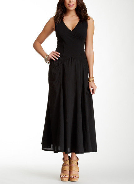 Luna Luz: Cross Over Bodice Long Dress (Ships Immed, More Colors Arrived!)