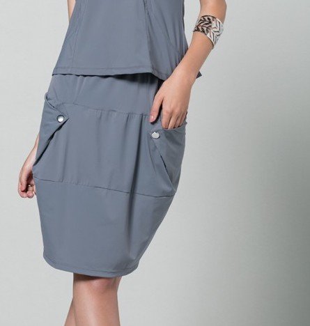Maloka: Fit &amp; Flare Nylon Hanging Pockets Skirt SOLD OUT