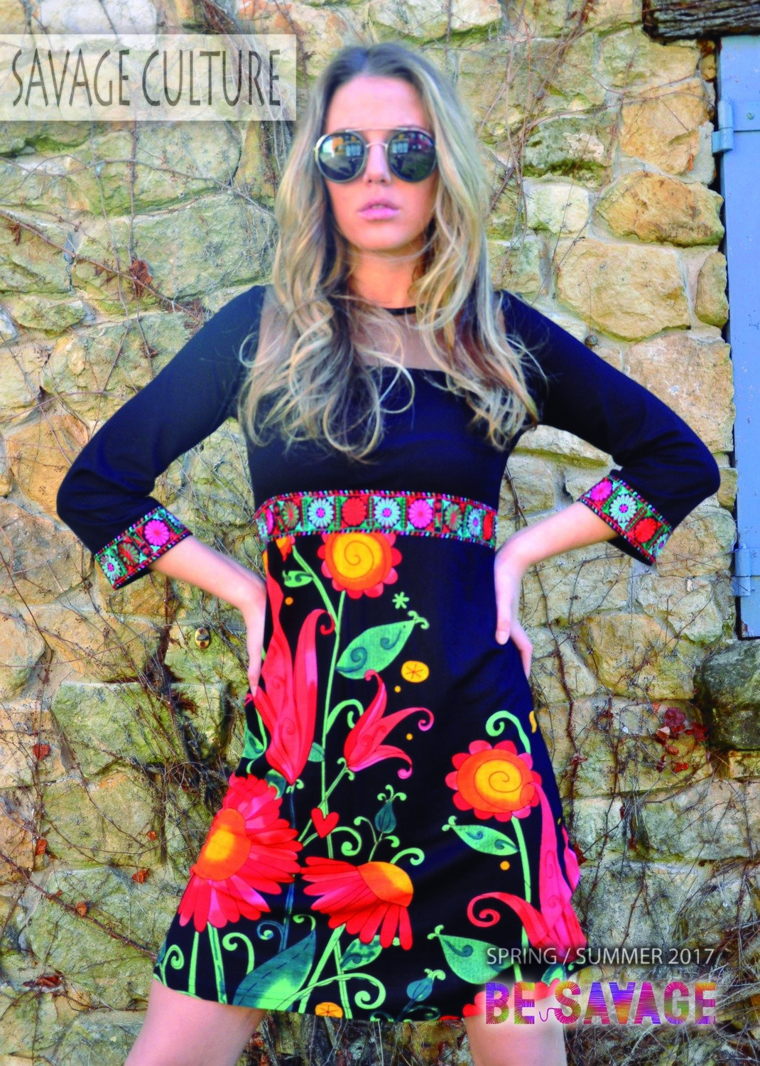 Savage Culture: Embroidered Pink Lemon Peel Sangria Sundress Reny SOLD OUT
