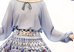 IPNG: Keyhole Tie Up Tunic Blouse (In Black & Wine, Ships Immed, 3 Left!)