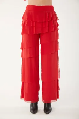 Isle Apparel By Wild Curves: Lipstick Mesh Brulee Pant