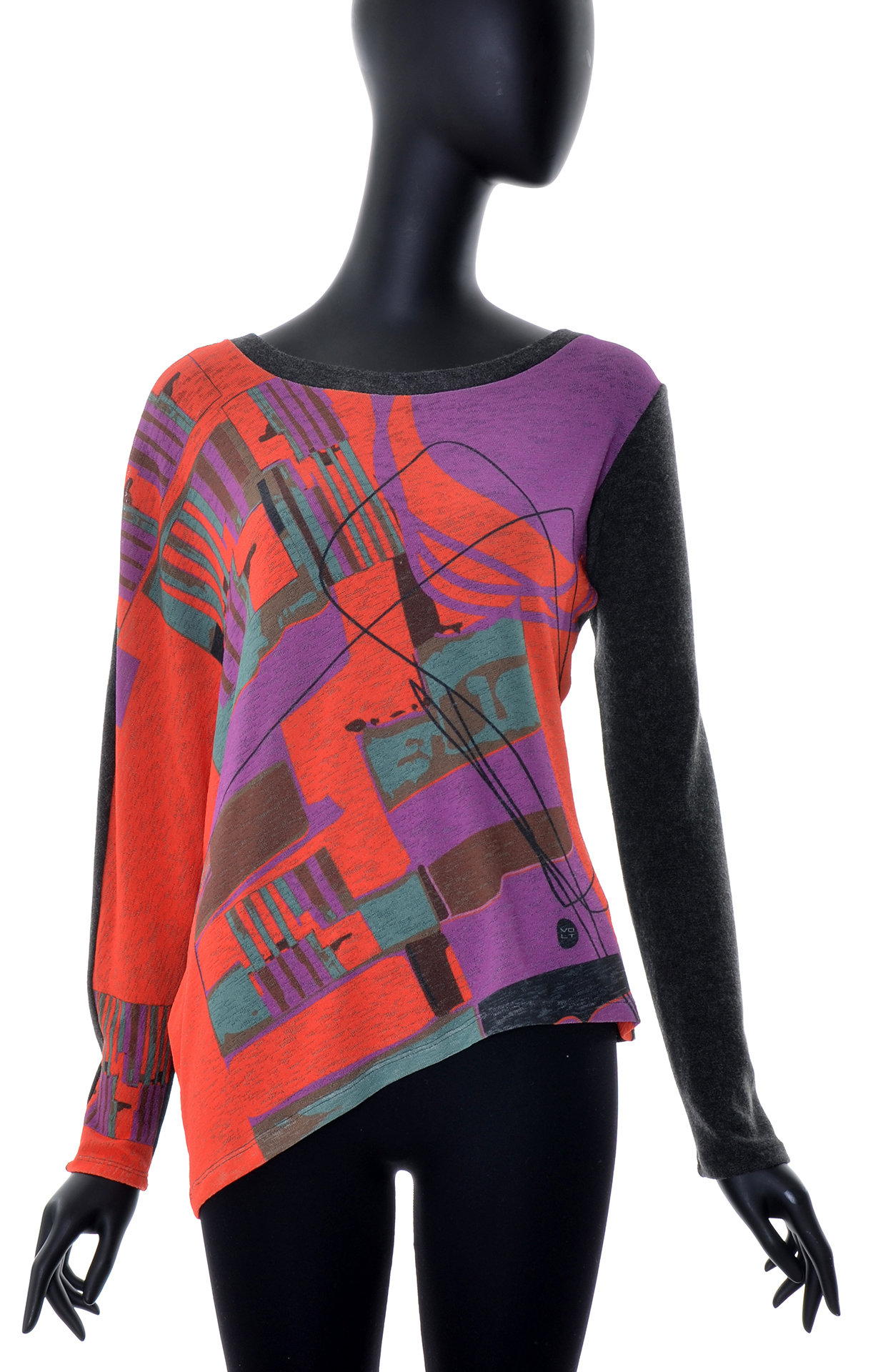 Volt Design: Asymmetrical Purple Pop Abstract Art Tunic (Ships Immed, 1 Left!) VD_360_PLA_C_N1